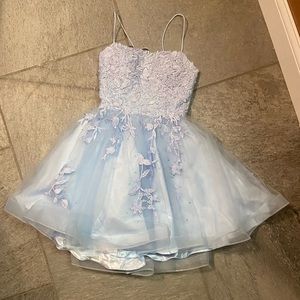 Amelia couture light blue dress, size two